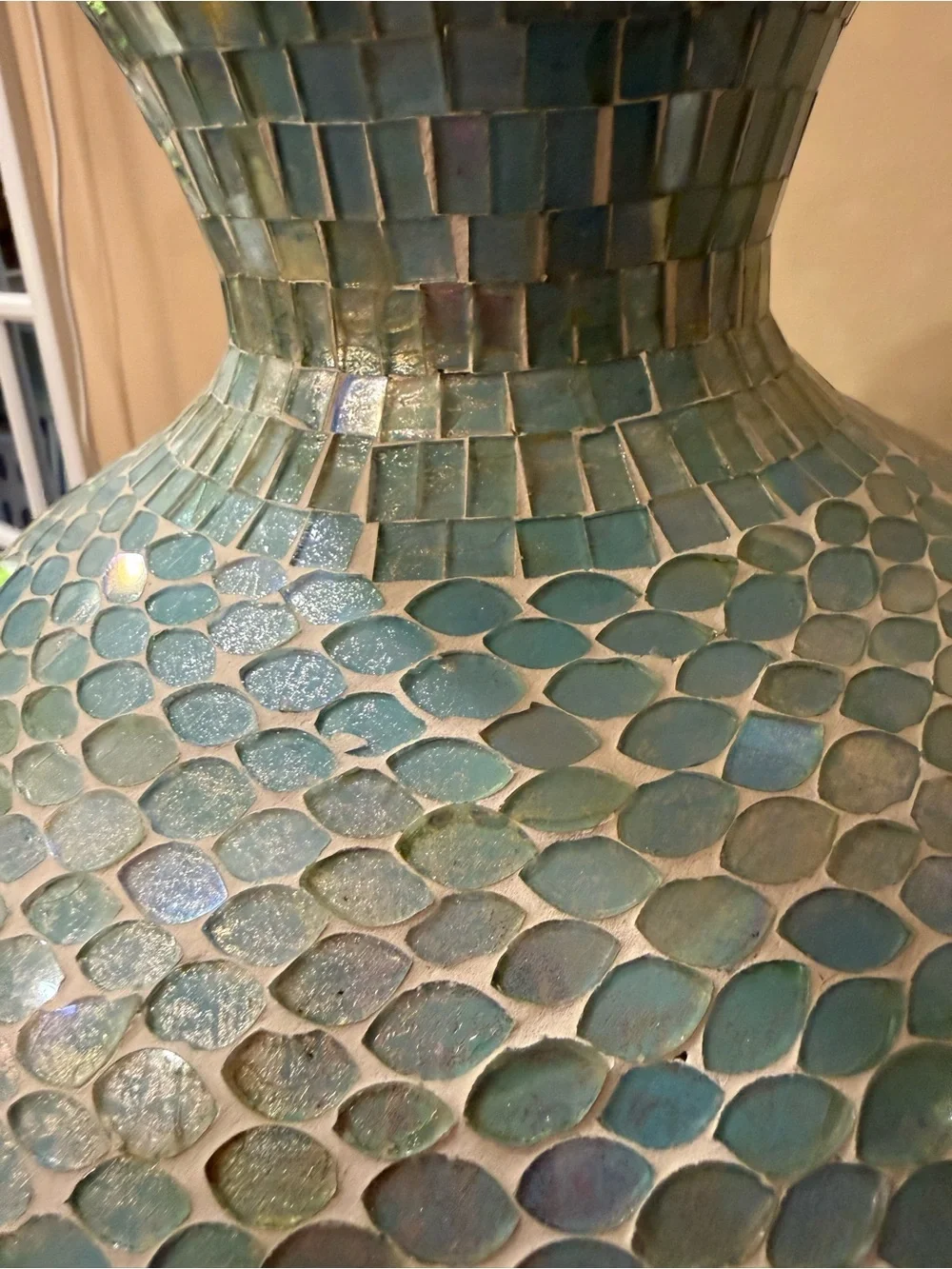 Pier 1 New Sea Glass Mosaic Decorative Vase